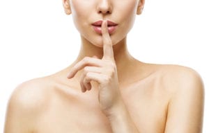 Quiet Lips Silence Sign about Facial Fillers